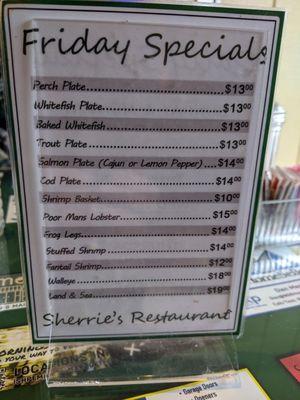 The Friday Specials sound so yummy!!