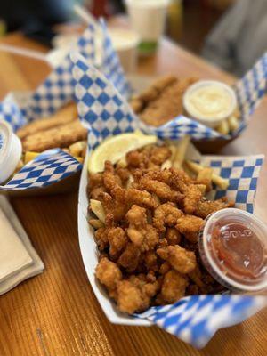 Clam strips- Halibut-Chicken Tenders