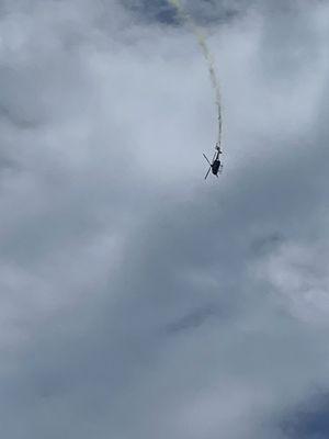 Helicopter doing a loop