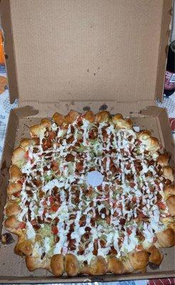 Stuffed crust chicken bacon ranch