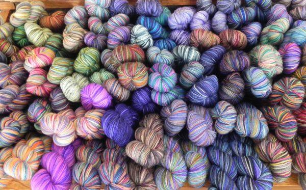 Wonderful colors of Koigu KPPPM in the Sievers Shop.