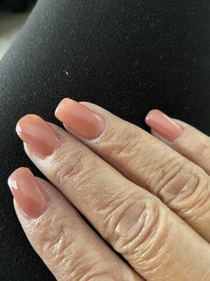 Uneven shellac