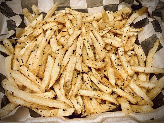 Boxful of fries with my burger