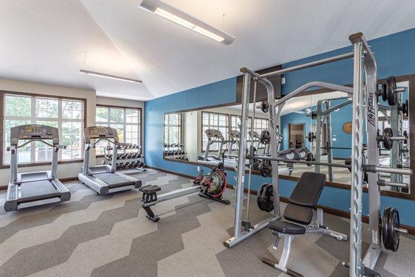 Fitness Center with Lake Views