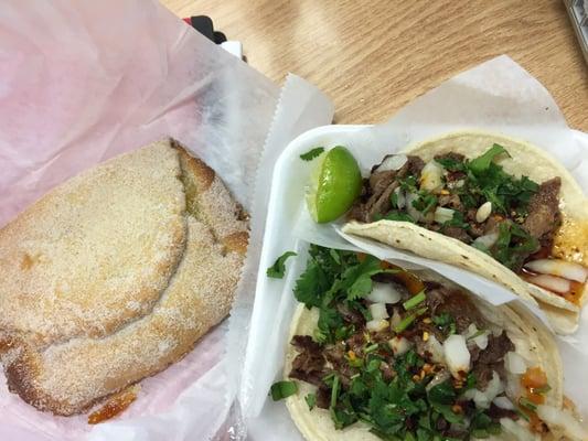 99cent tacos on Tuesdays with a side of pineapple fruit pastry.