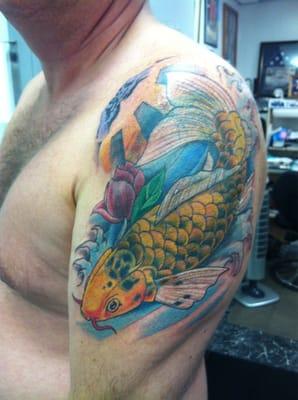 Kool, cover up, koi done by Mike Siderio