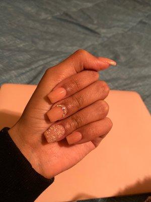 Acrylic over my natural nails