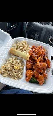 Lunch special orange chicken