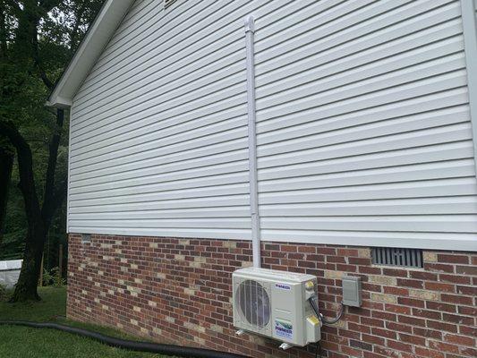 Ductless mini-split air conditioner.