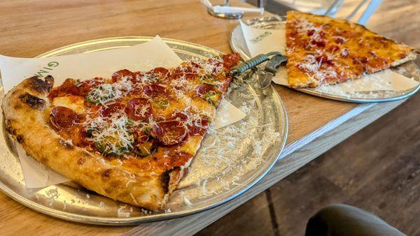 Angry slice and Special with Calabrese peppers