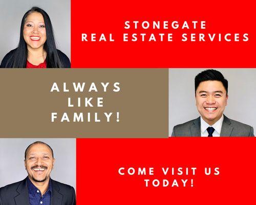 Come visit us today! Here at Stonegate our highest priority is to treat our clients like Family!