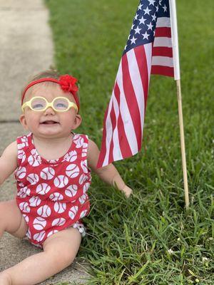 Sweet girl in her new glasses