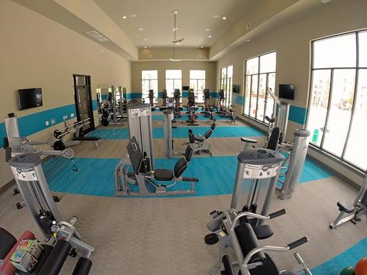 Our 24 hour gym is equipped with free weights, weight machines, and cardio equipment. The perfect place to kick start a healthy lifestyle.