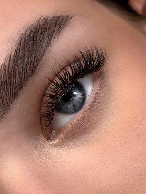 Dark chocolate eyelash extensions