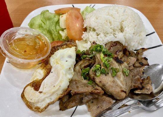 Grilled pork rice dish. Awesome!