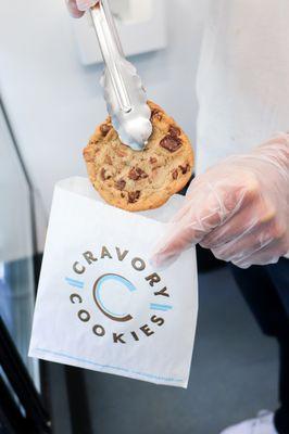 The Ultimate Chocolate Chip Cookie, baked fresh  every day!