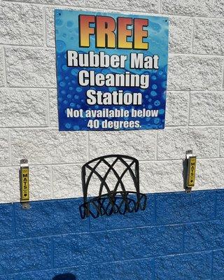 Free Rubber Mat Cleaning Station