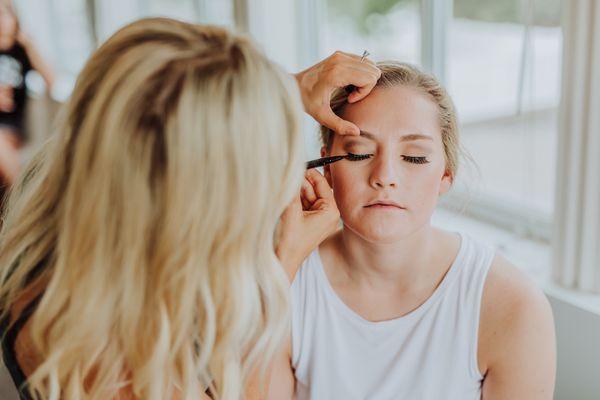 Behind the scenes of a bridal party