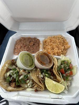 Carnitas taco plate