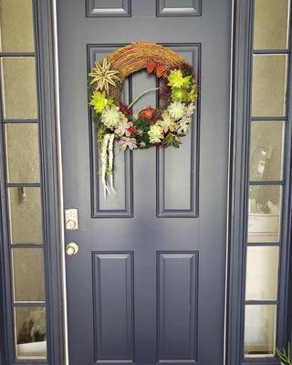 Door wreaths by Succulent City