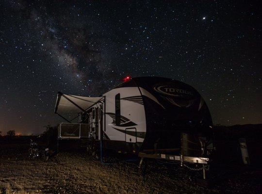 Stargazing at the Desert Oasis Campground