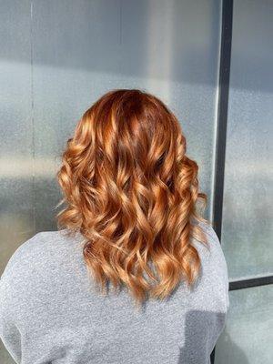 Stunning copper balayage