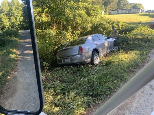 Winching one out of the ditch.