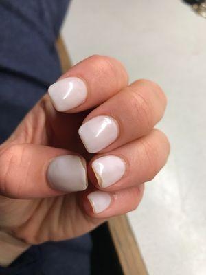 Chipping manicure