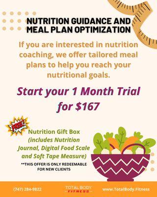 NUTRITION GUIDANCE AND MEAL PLAN OPTIMIZATION