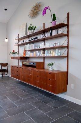 Original Danish Mid-Century Teak Wall Unit from Galaxie Modern, Lynchburg VA