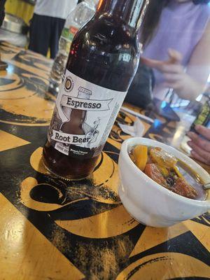 Espresso root beer and black bean veggie soup