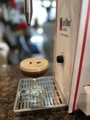 Ketel One, Mr.Black (similar to Kaluha) and nitro brew espresso with homemade vanilla bean simple was sooooo amazing!