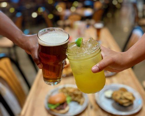 Beer, margarita, full bar