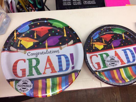 Graduation plates and napkins