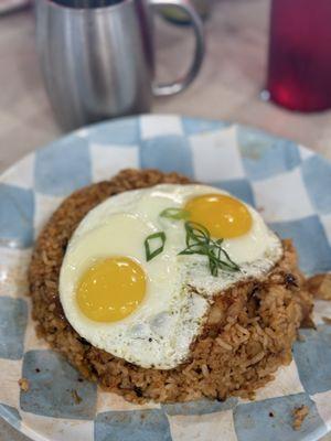 Kimchi fried love made with love.  Only thing missing is spam.