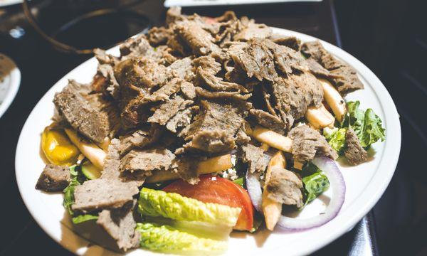 Large Greek Salad with Gyro meat