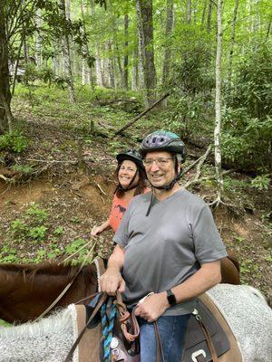 On the mountain trail