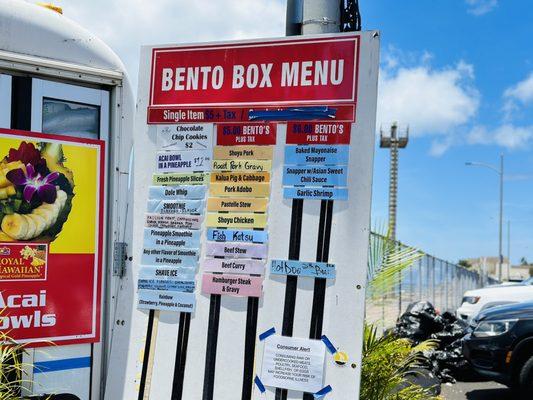 Kakaako location $5 bento box wagon