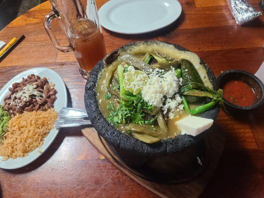 Molcajete and michelada