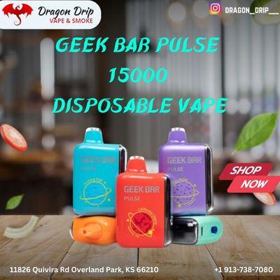 Dragon Drip Vape and Smoke in Overland Park, KS, proudly offers the Geek Bar Pulse 15000 Disposable Vape.