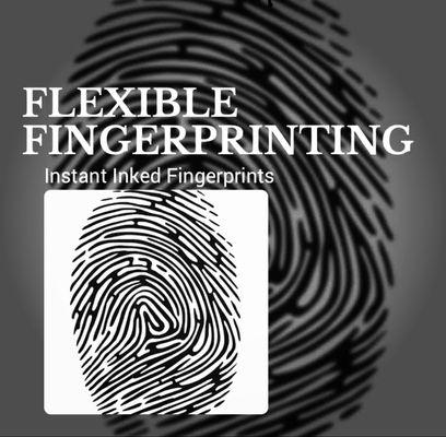 INSTANT ROLLED INKED FINGERPRINTS. OPEN UNTIL 8PM WEEKDAYS AND 6PM SATURDAYS.