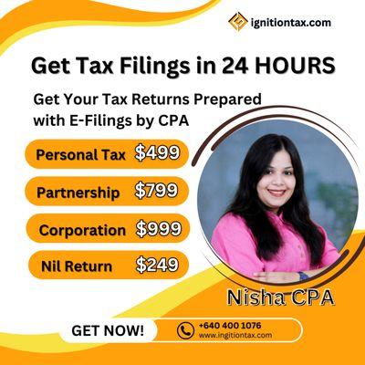 Get Tax Filings in 24 Hours at Discounted Price.