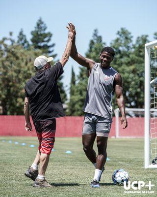 UCP+ Students at Fuego FC Soccer Field Practice 2024