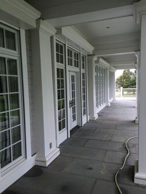 Clean outdoor windows and doors