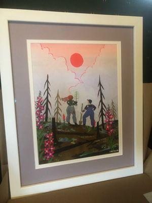 Sorry for the poor photo quality but this is a piece I got framed for my mom for Christmas!