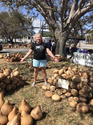 Among my gourds!