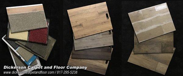 Dickerson Flooring options incl Laminate, Tile, Vinyl and Carpet