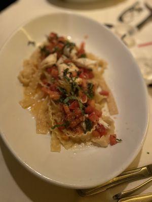 Special homemade sauce mixed with pasta and lump crab - needed more flavor.