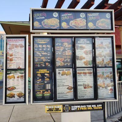 Drive thru menu