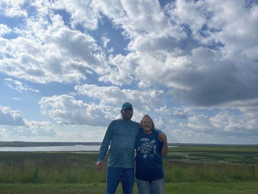 Not food but Mom and I at the historic Horicon Marsh close to the pub.  Why not refuel after a beautiful hike at the Irish pub?